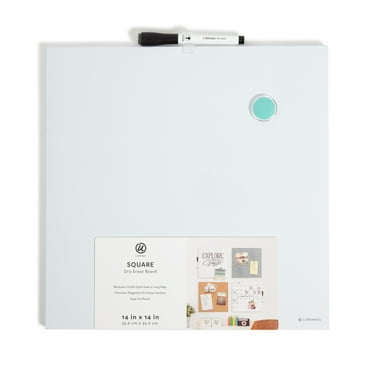 U Brands 14 x 14 in. Magnetic Tile Dry Erase Whiteboard, White