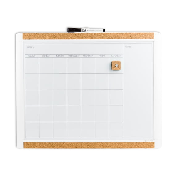 U Brands 16x20 Pinit Frame Magnetic Calendar Brd