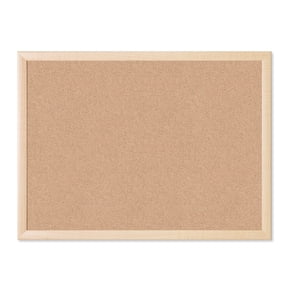 U Brands Cork Bulletin Board with Natural Maple Wood-Style Frame, 17 x 23 inch