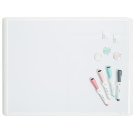 U Brands 17 x 23 in. Dry Erase Whiteboard Value Pack, Assorted Dry Erase Markers, Plastic Frame