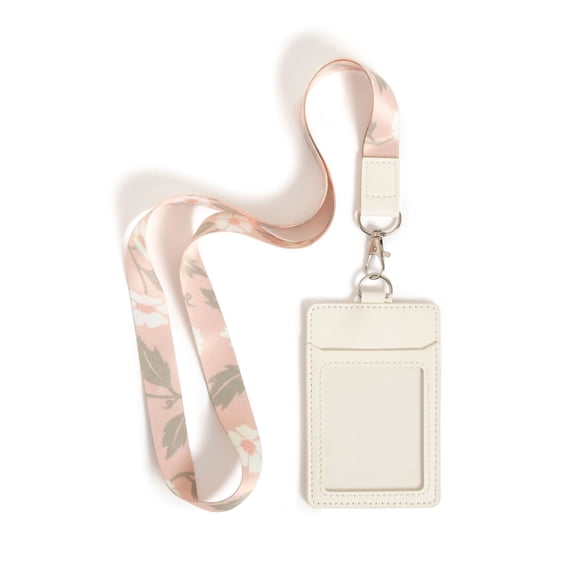U Brands 18 in Vegan Leather Lanyard with ID Badge Holder, Handcrafted Haven