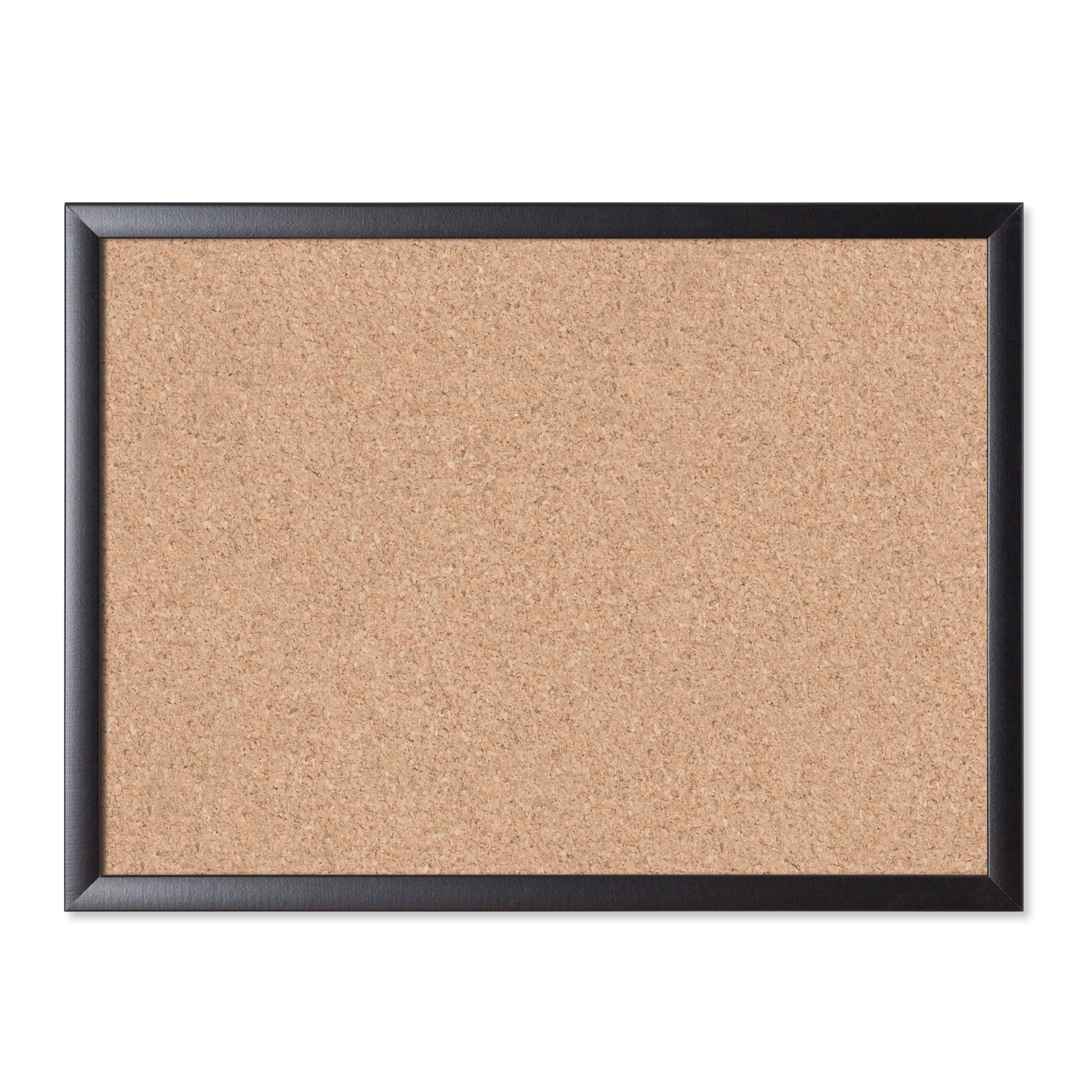 Modern Black Wood Frame Cork Bulletin Board 23 x 17