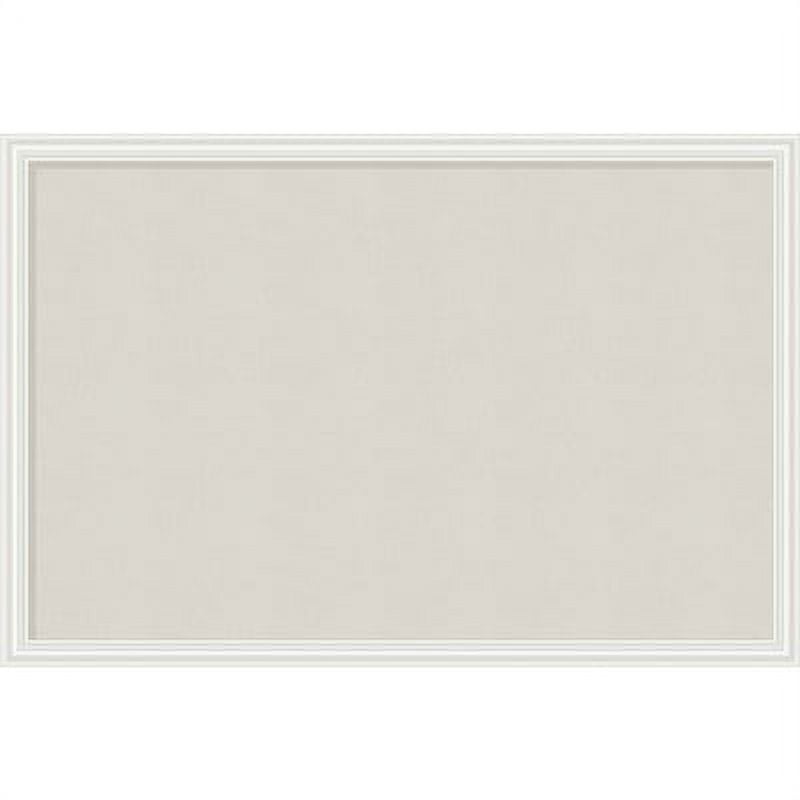 U Brands1PK Linen Bulletin Board With Decor Frame, 30 X 20, Natural