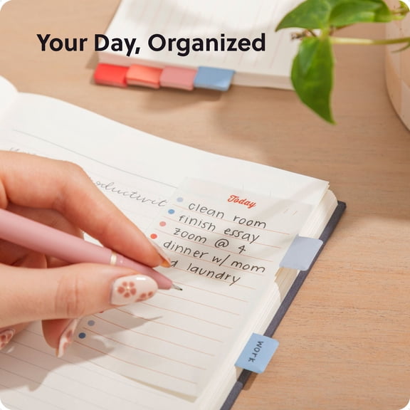 U Brands Tabbed Sticky Notes Set,  4 x 2.9 in., 120 Sheets, Multi-color