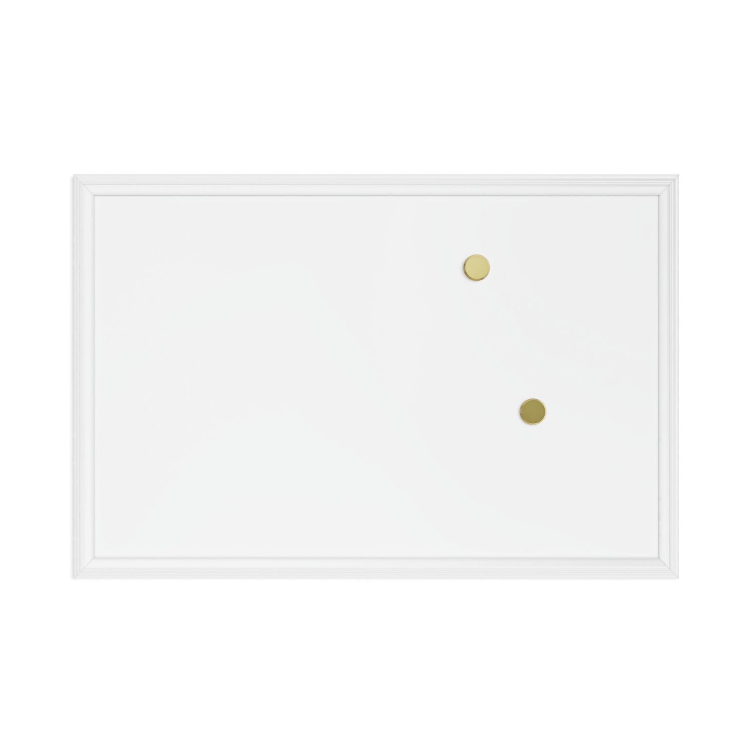 White Magnetic Freestanding Dry Erase Board with Wood-Style Frame