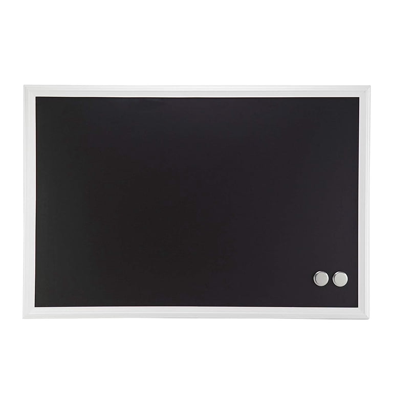 New Basic Bi-Office Chalkboard With White Frame – 885 X 585 Mm Blackboard, Includes Chalk & Eraser – For Home, Office, Or Cafe
