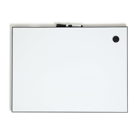 U Brands 23 x 17 in. Magnetic Dry Erase Board, Thin Edge Frame, Includes Magnet, Marker