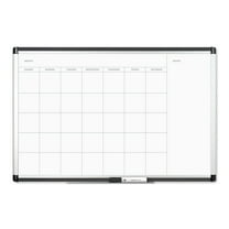U Brands 24 x 36 in. PINIT Magnetic Dry-Erase Monthly Calendar Board, Silver Aluminum Frame