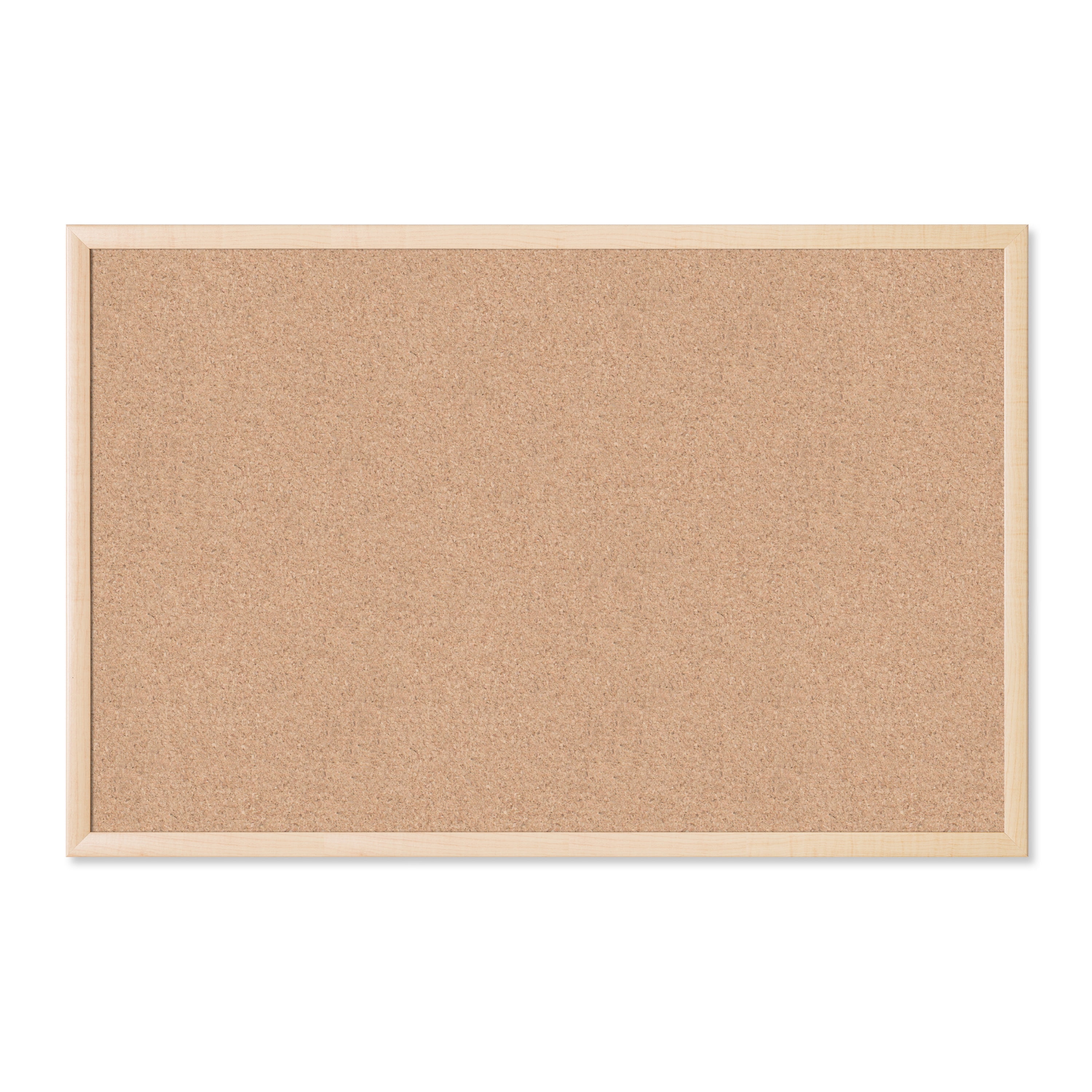 Birch Wood Frame Cork Bulletin Board 24 x 36 Inch