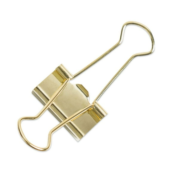 U Brands 3595U06-24 Binder Clips - Small, Gold (72/Pack)