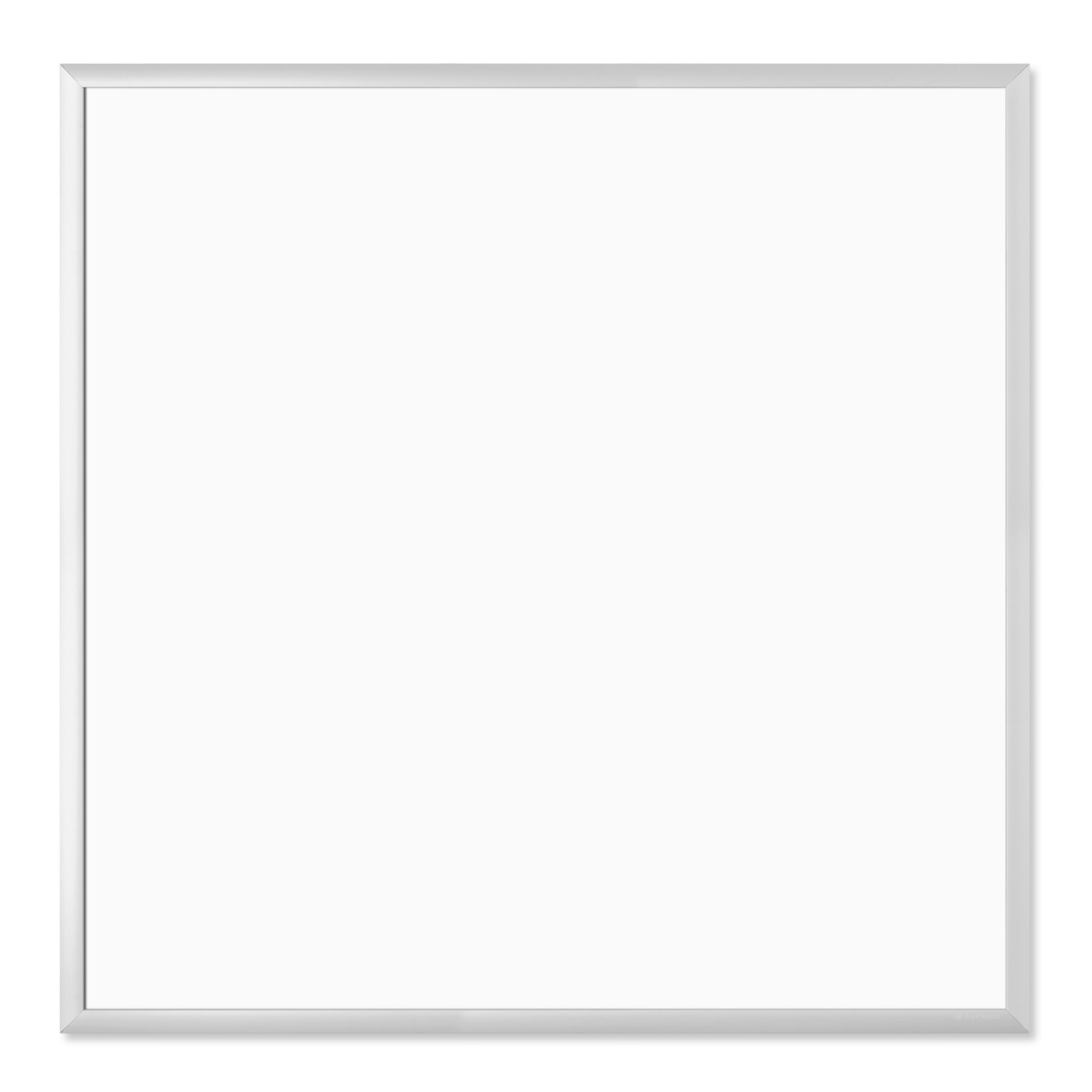 U Brands 36 x 36 in. Melamine Non-Magnetic Dry-Erase Board, White, Silver Aluminum Frame