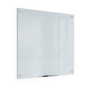 U Brands 36 x36 in. Magnetic Glass Dry-Erase Board, White Frosted Surface, Frameless