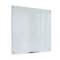 U Brands 36 x36 in. Magnetic Glass Dry-Erase Board, White Frosted Surface, Frameless