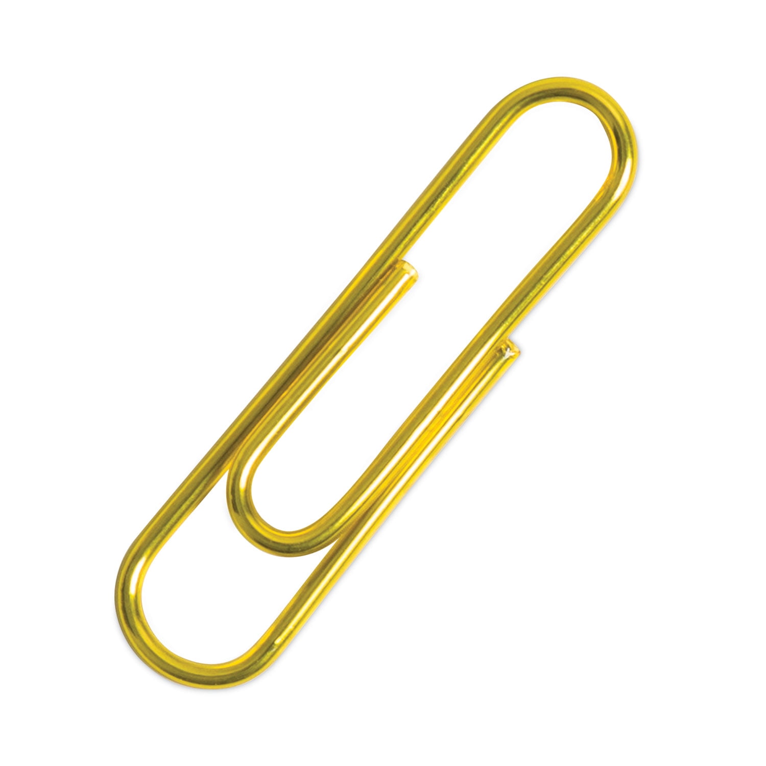 U Brands 3619U06-24 Vinyl-Coated Paper Clips - Gold/Medium (200 Clips/Box, 5 Boxes/Pack)