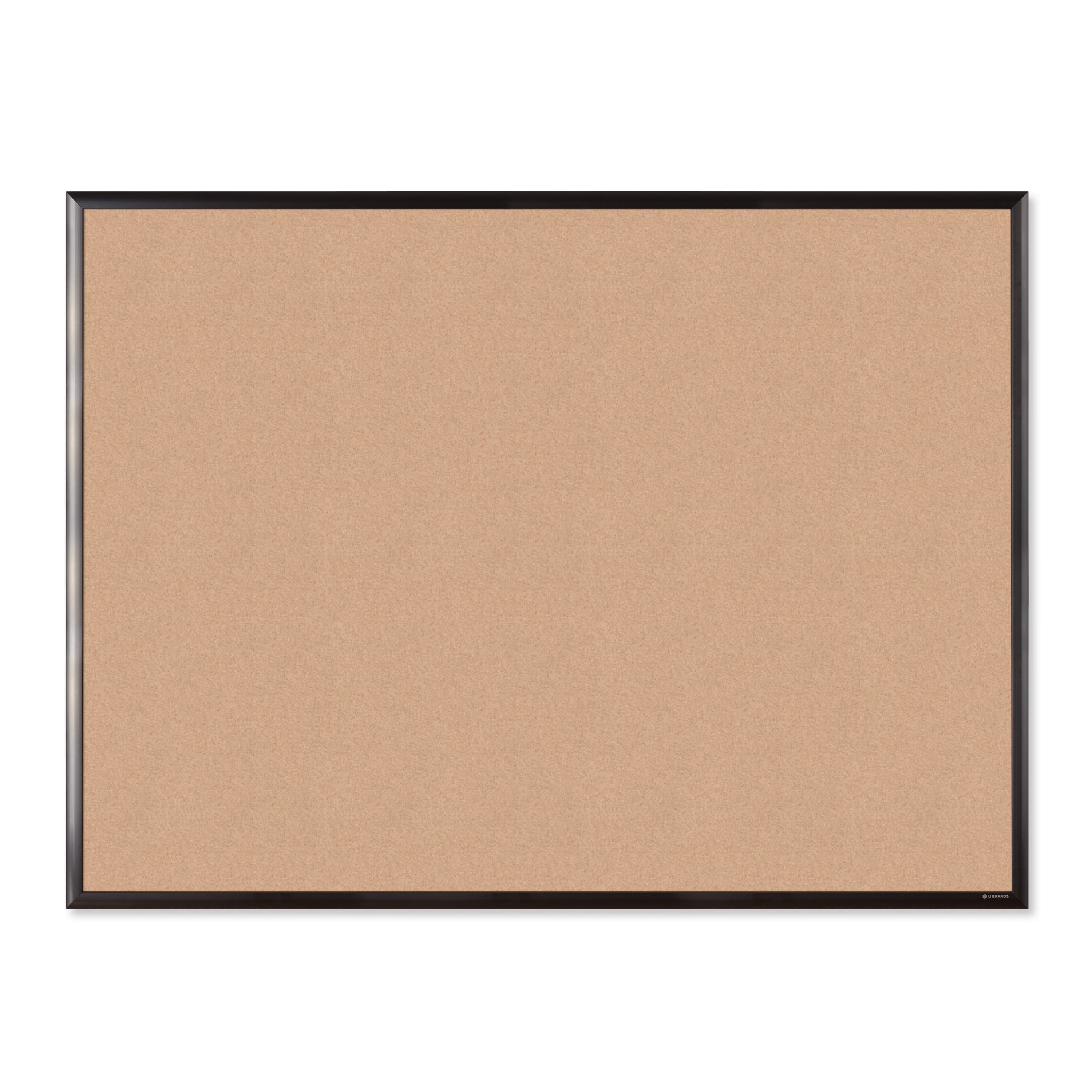 U Brands 48 x 36 x 1 in. Cork Bulletin Board, Brown, Black Aluminum Frame