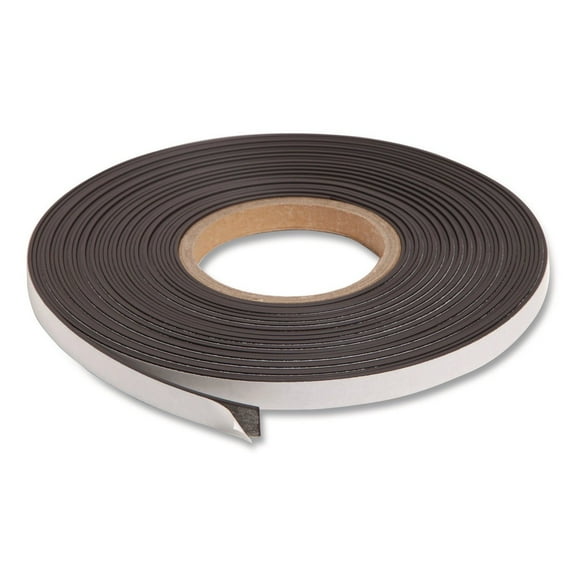 U Brands 5154U00-12 0.5 in. x 50 ft. Magnetic Adhesive Tape Roll - Black (1-Roll)