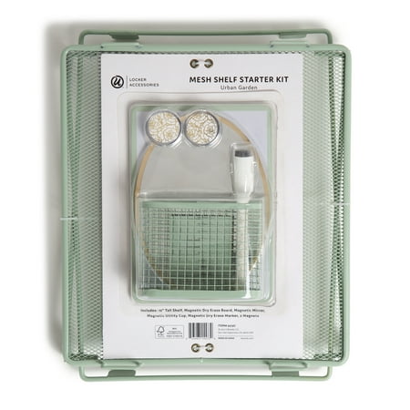 U Brands 7 Piece Locker Starter Kit, Sage Green Urban Garden, 5739U