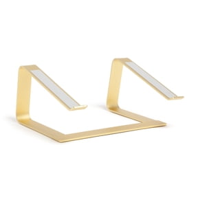 UBrandsAdjustable Laptop Riser Stand, 11.6 x 10 x 5.5 in., Gold Metal