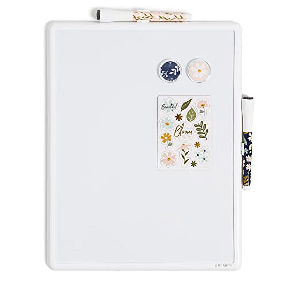 U Brands Contempo Dry Erase Board Set, Fall Floral, Office Supplies