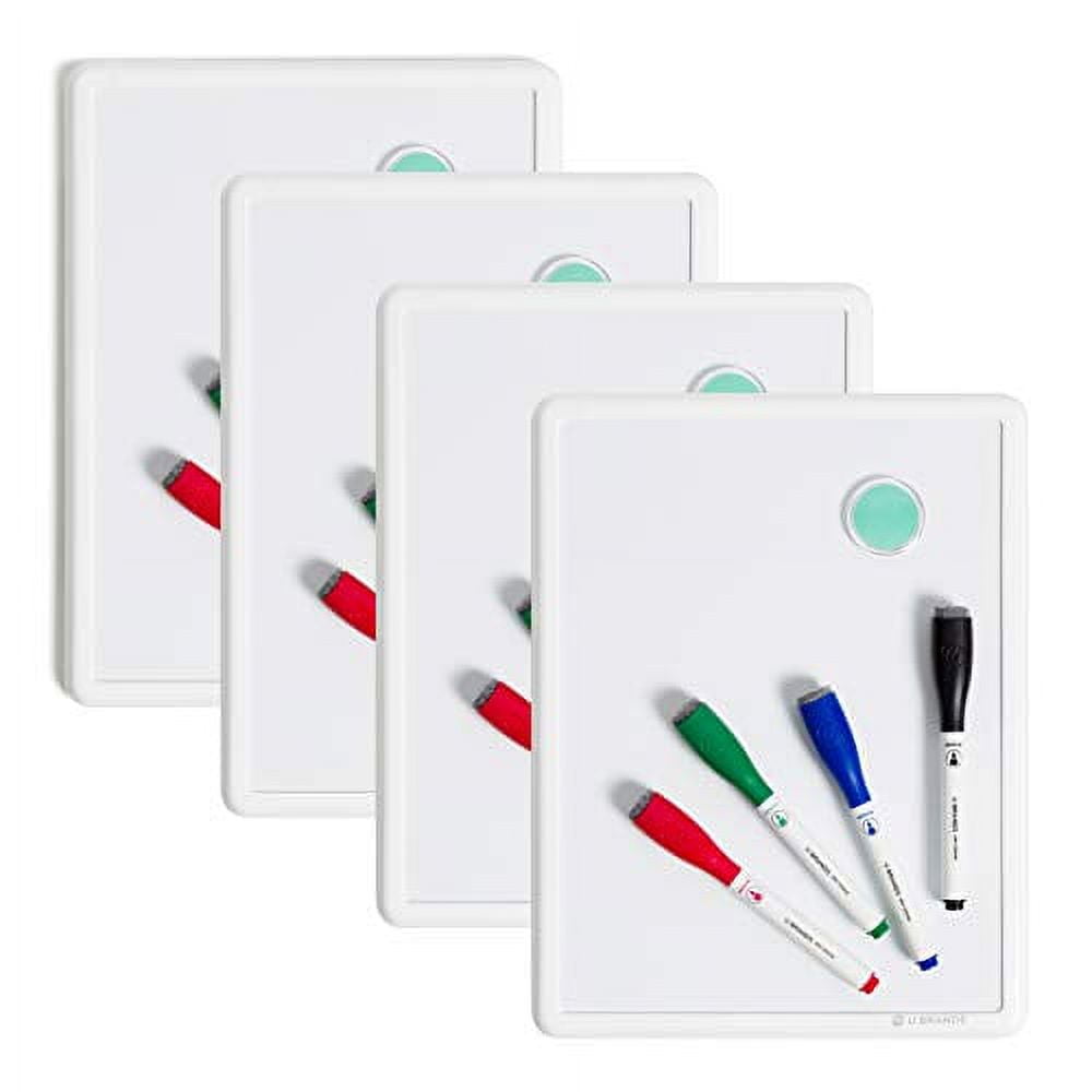 U Brands Contempo 8.5 x 11 Dry Erase Board Bundle, 4 Boards
