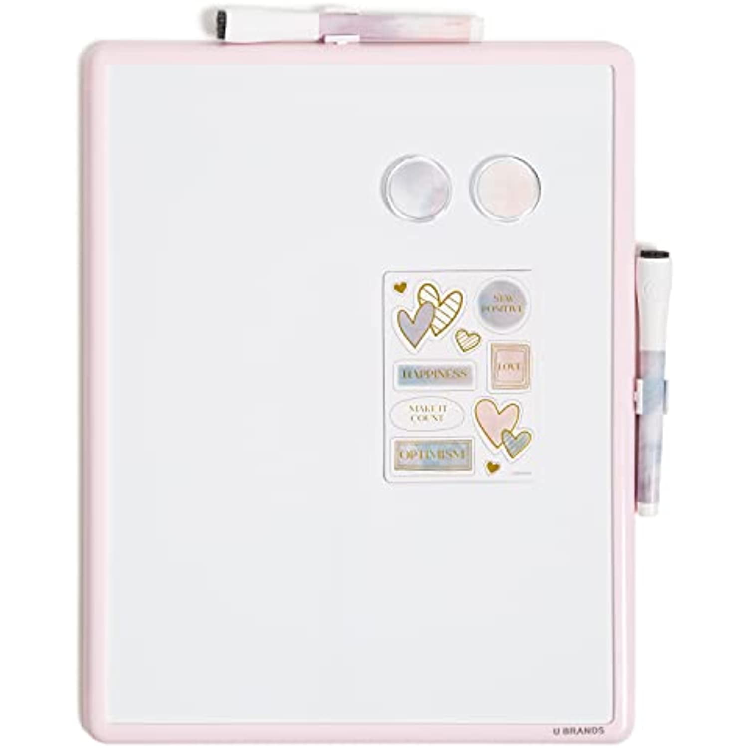 U Brands Contempo Dry Erase Board Kit, Set of 15, 11x14, Pink