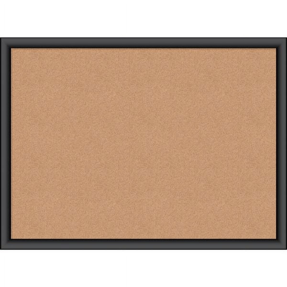 U Brands Cork Bulletin Board, 17" x 23", SelfHealing Cork, Black MDF Frame, 2075U