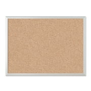 U Brands Cork Bulletin Board, 17 x 23 inches, Silver Aluminum Frame
