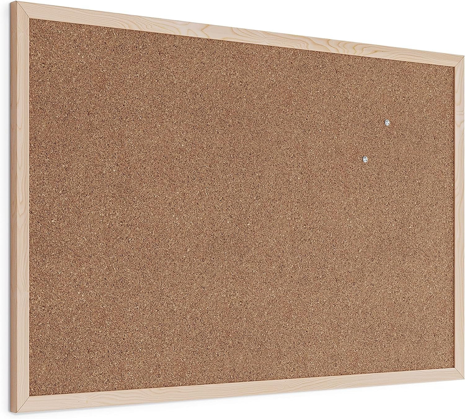 Birch Wood Frame Cork Bulletin Board 24 x 36 Inch
