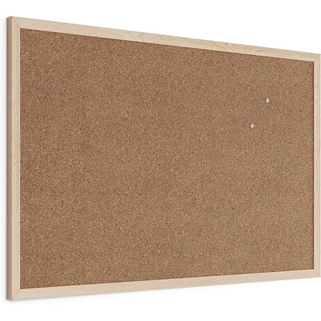 U Brands Cork Bulletin Board - Light Birch Wood Frame - 23 x 35 Inches — Residential Use, Standard Application