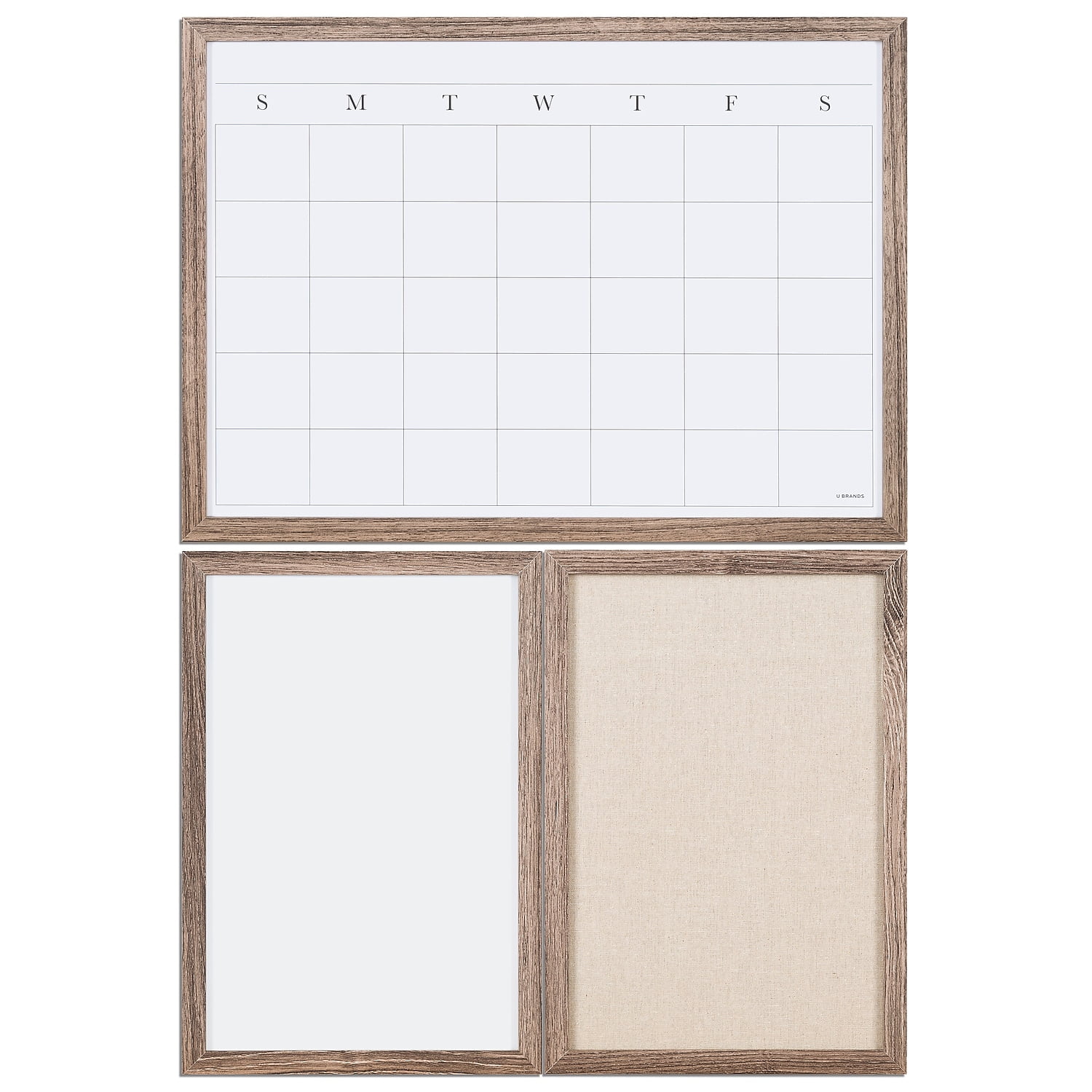 U Brands Dry-Erase & Bulletin Boards w/Calendar MDF Frame Less than 2' x 2' 4835U00-01