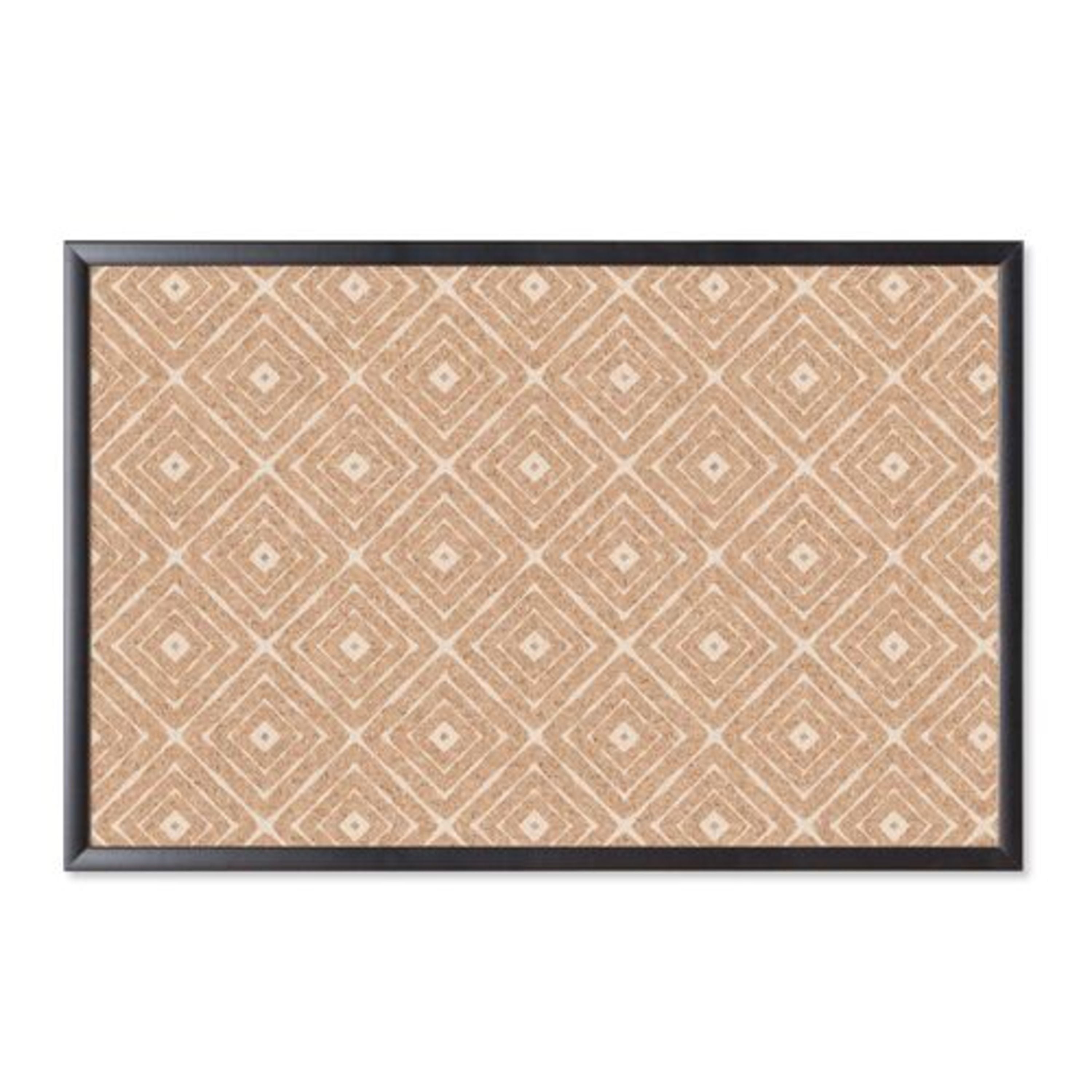 Fashion Cork 35" x 23" Bulletin Board with Black MDF Frame
