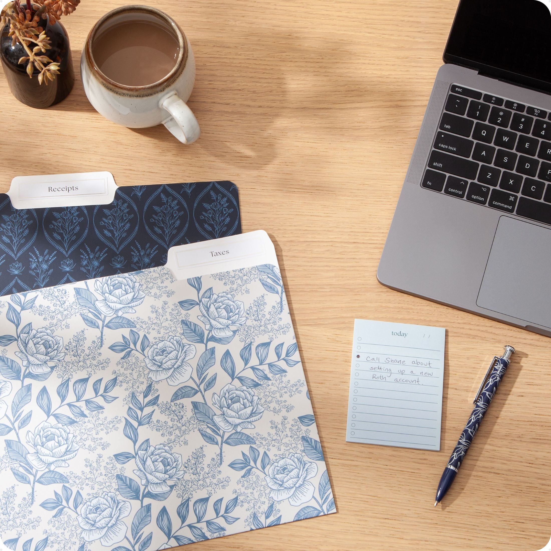 U Brands Fashion File Folders, Set of 12, Ornate Florals, 1/3-Cut Tabs, Letter Size