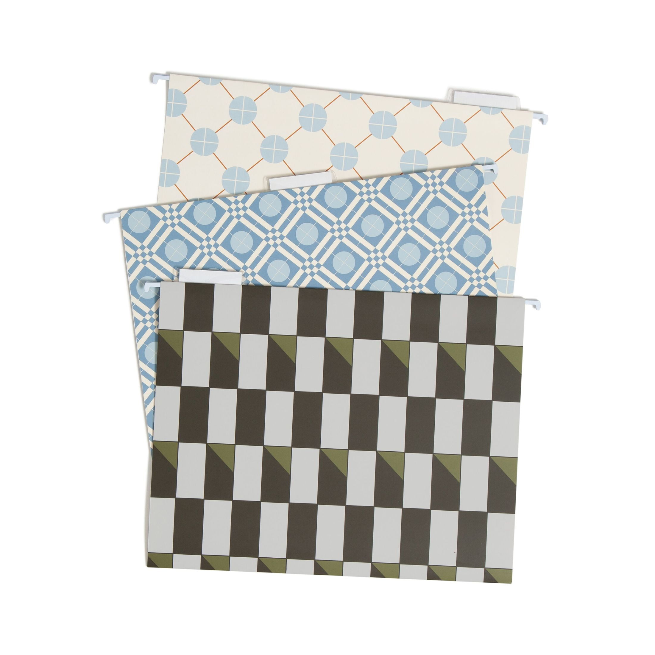 U Brands Fashion Hanging File Folders, Set of 6, Geo Oasis, Letter Size