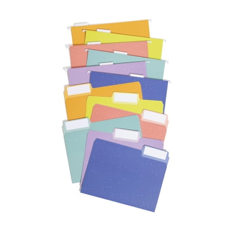 U Brands File Folders, 26 Super Tab File Folders, 12 Hanging File Folders with Tabs, Letter Size