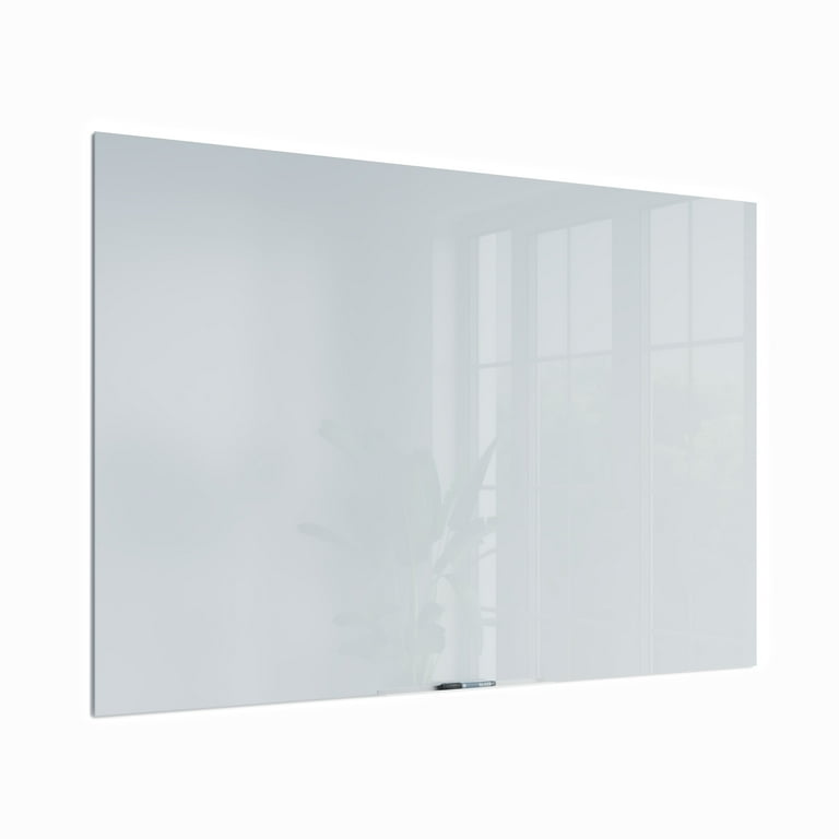 Frameless Glass Marker Board, 72 x 48, White Surface Frameless Glass Marker Board, 72 x 48, White Surface