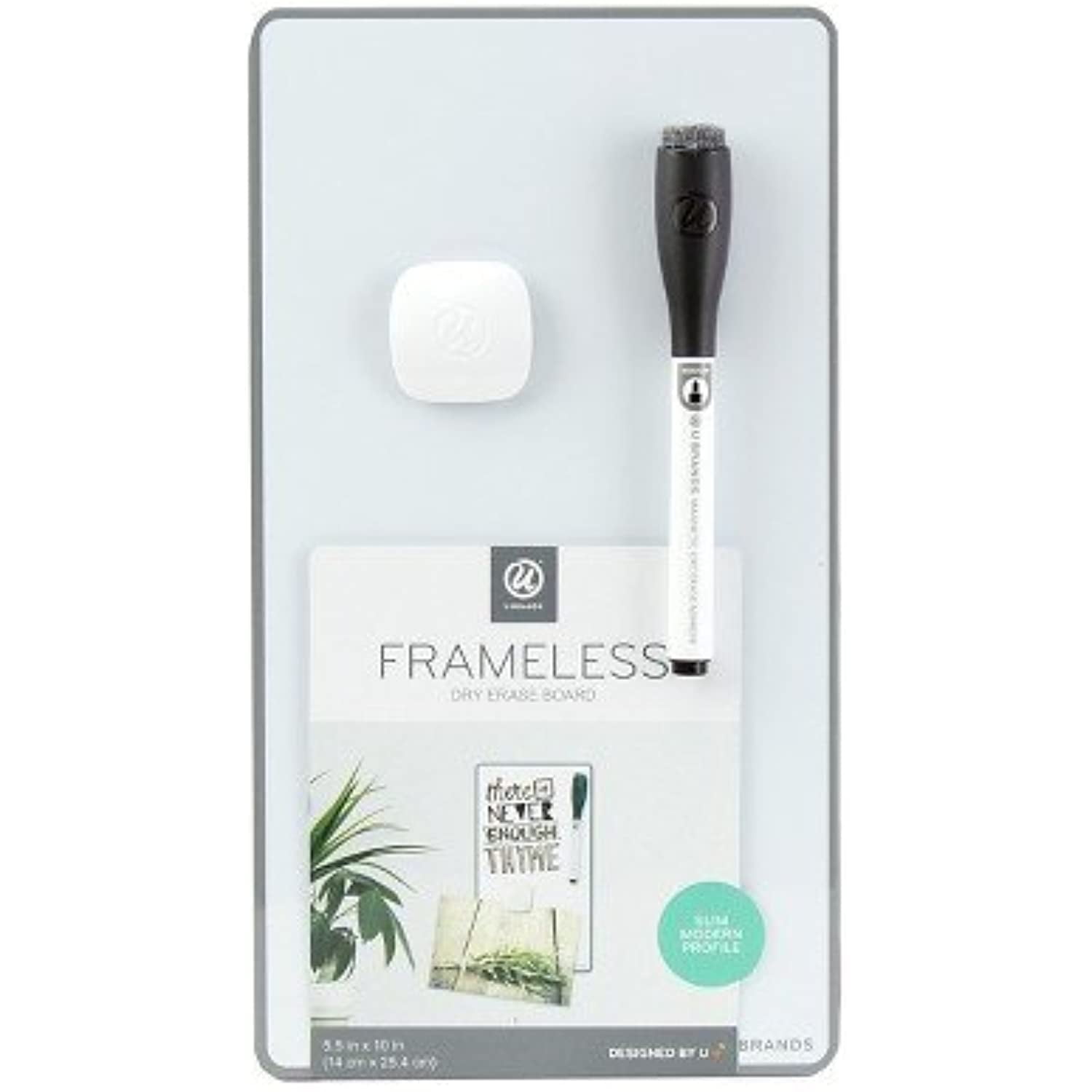 U Brands Frameless Dry Erase Board 5.5"x10"