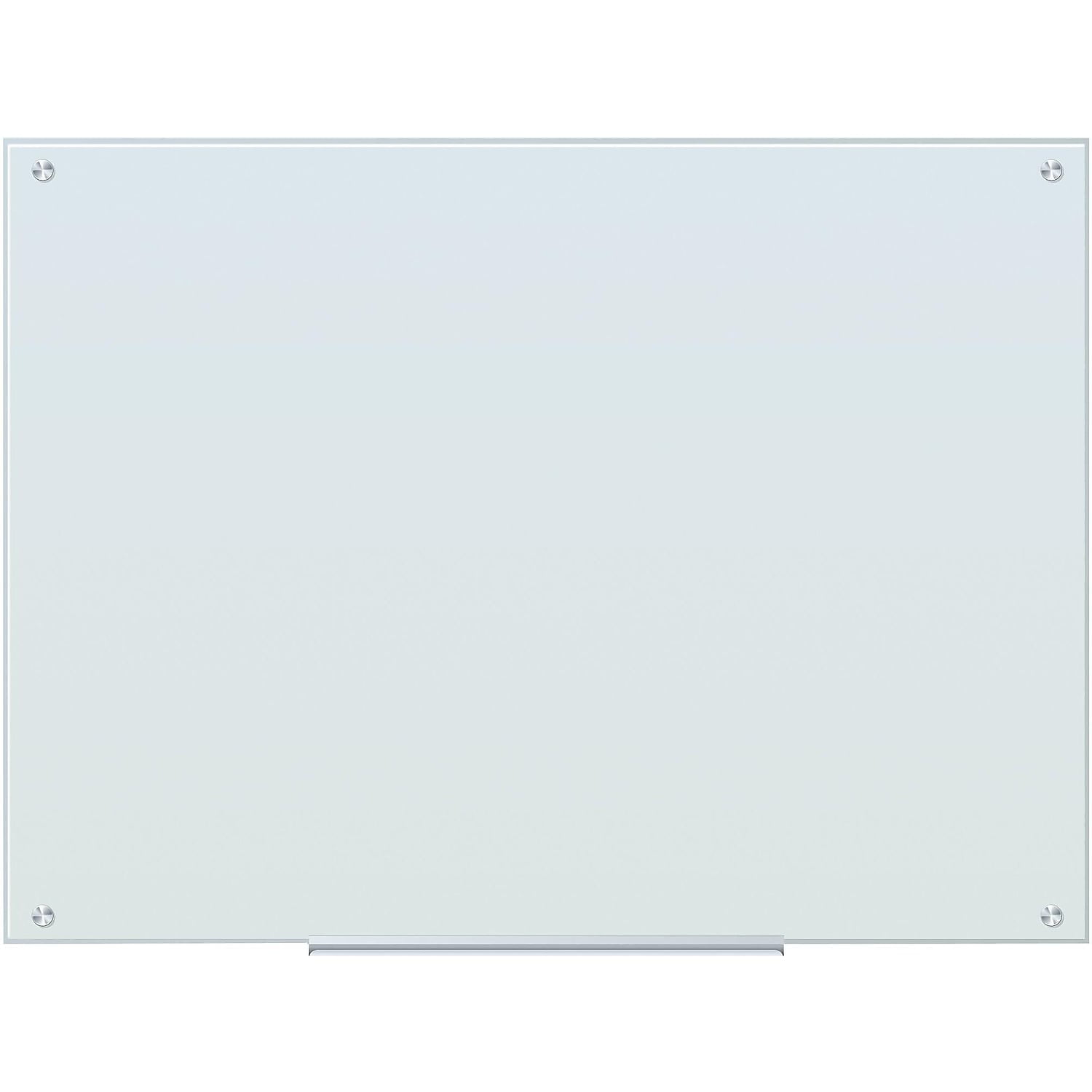 U Brands Frameless Glass Dry Erase Board, 47" X 35