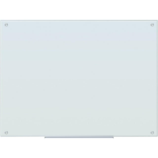 U Brands Frameless Glass Dry Erase Board, 47" X 35", Frosted White