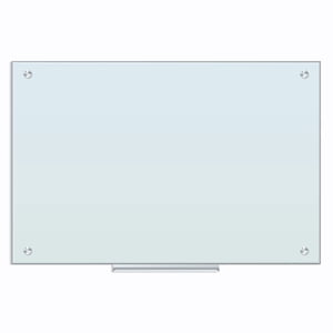 U Brands Glass Dry Erase Board, 35" x 23", Frameless