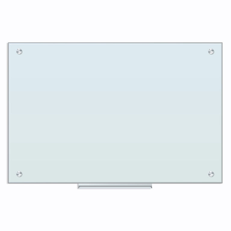 U Brands Glass Dry Erase Board, 35" x 23", Frameless photo 1