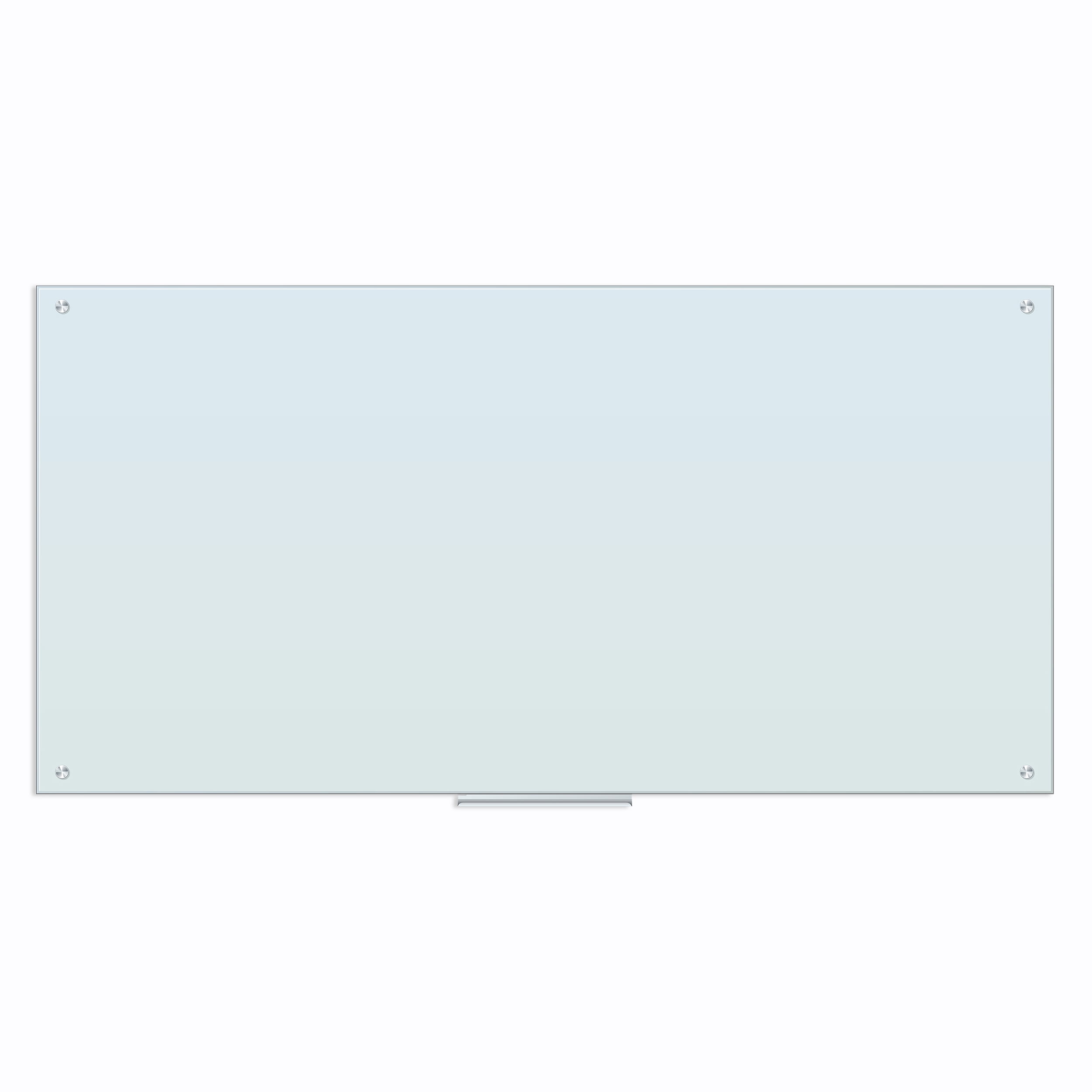 70" x 35" White Frosted Glass Frameless Dry Erase Board