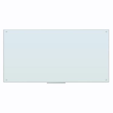 U Brands Glass Dry Erase Board, 70" x 35", Whiteboards, White Surface, Frameless, 123U