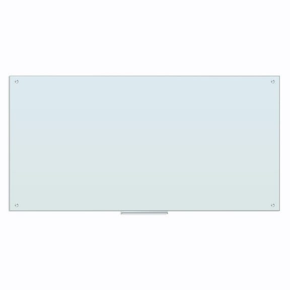 U Brands Glass Dry Erase Board, 70" x 35", Whiteboards, White Surface, Frameless, 123U