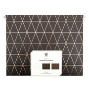 U Brands Hanging File Folders, Classic Black and White with Gold Accents, 6 Pack