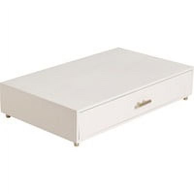 U Brands Juliet Collection Monitor Stand - 20 lb Load Capacity - 16.5\\" Height x 10.3\\" Width x 3.5\\" Depth - Desktop, Table - Pine Wood, Brass - White