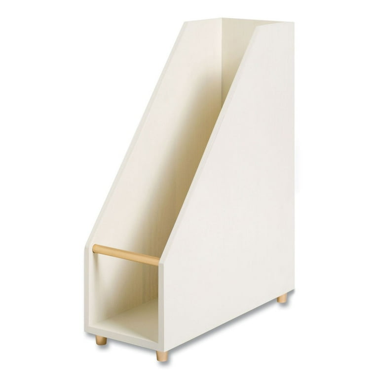 Juliet Magazine Holder, 3.75 x 9.75 x 11.77, White Juliet Magazine Holder, 3.75 x 9.75 x 11.77, White