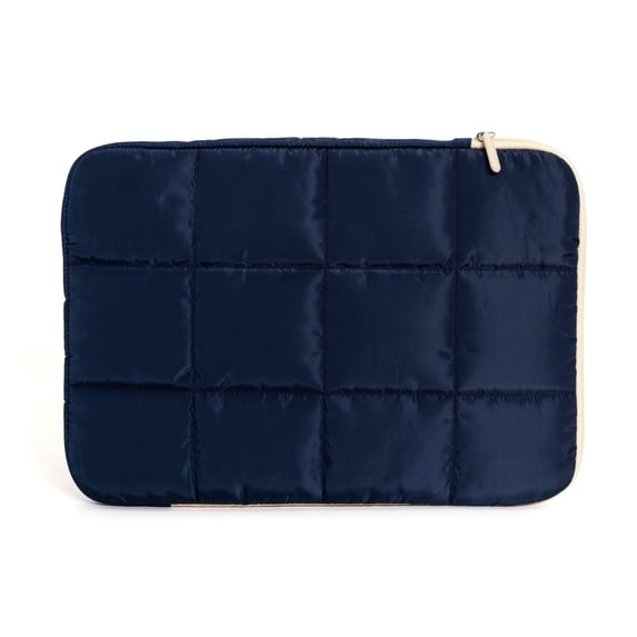 U Brands Nylon Puffer Laptop Sleeve, 15"L x 10.67"W x 1.77"D, Navy
