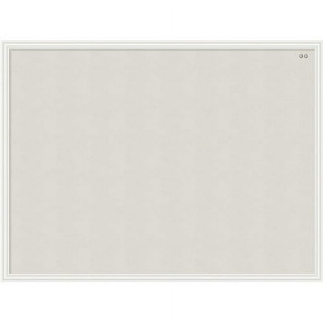 U Brands Linen Bulletin Board, 23" x 17", Natural Linen, White Decor