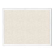 U Brands Linen Bulletin Board 40 x 30 Inches White Décor Frame 2917U00-01