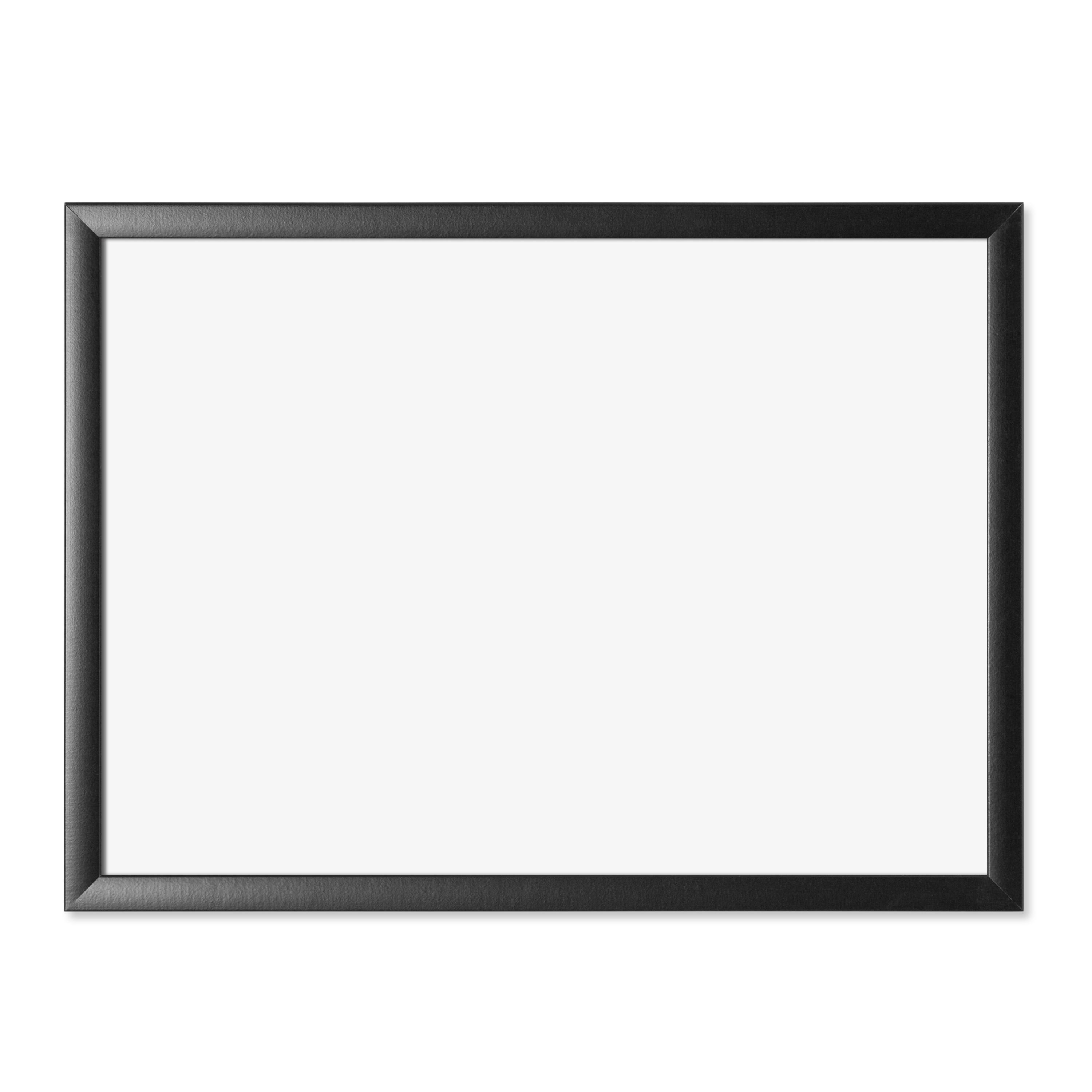 Black MDF Frame Magnetic Dry Erase Board with White Surface, 24" x 18"